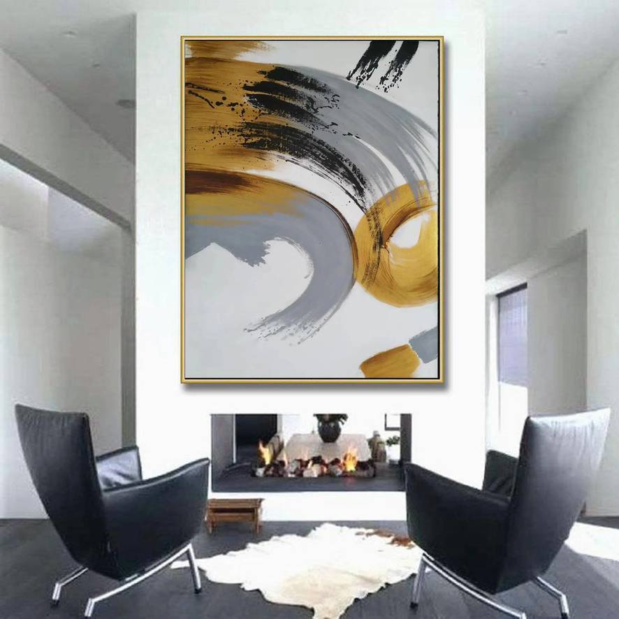 You Black Dining Modern Abstract Canvas Artwork GJ7UE wall art